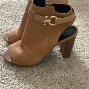 Coach open toed booties